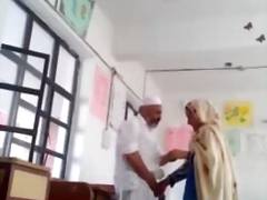 Desi principal fuck teacher in class room MMS paki old fat